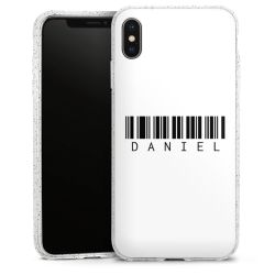 Silikon Glitter Case transparent-silber