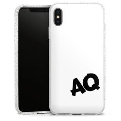 Silikon Glitter Case transparent-silber