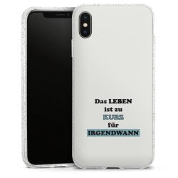 Silikon Glitter Case transparent-silber