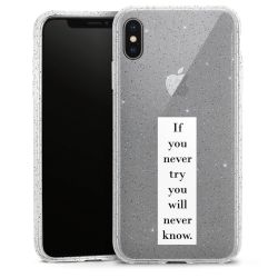 Silikon Glitter Case transparent-silber