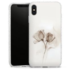 Silikon Glitter Case transparent-silber