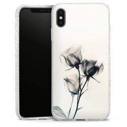 Silikon Glitter Case transparent-silber