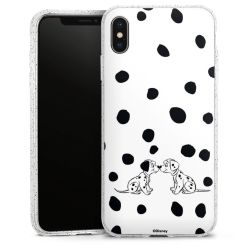 Silikon Glitter Case transparent-silber