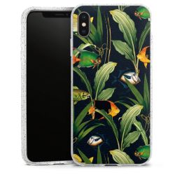 Silikon Glitter Case transparent-silber