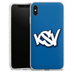 Silikon Glitter Case transparent-silber