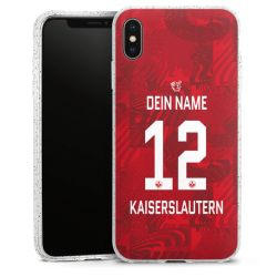 Silikon Glitter Case transparent-silber