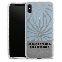 Silikon Glitter Case transparent-silber