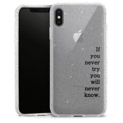 Silikon Glitter Case transparent-silber