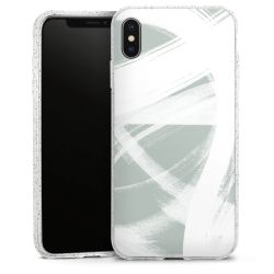 Silikon Glitter Case transparent-silber