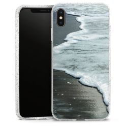 Silikon Glitter Case transparent-silber