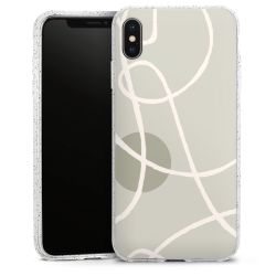 Silikon Glitter Case transparent-silber