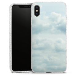 Silikon Glitter Case transparent-silber