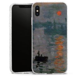 Silikon Glitter Case transparent-silber