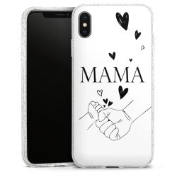 Silikon Glitter Case transparent-silber