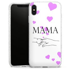 Silikon Glitter Case transparent-silber