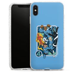 Silikon Glitter Case transparent-silber