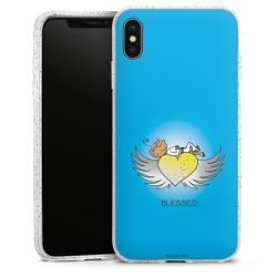 Silikon Glitter Case transparent-silber