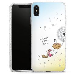 Silikon Glitter Case transparent-silber