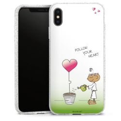 Silikon Glitter Case transparent-silber