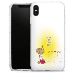 Silikon Glitter Case transparent-silber