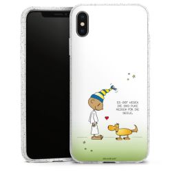 Silikon Glitter Case transparent-silber