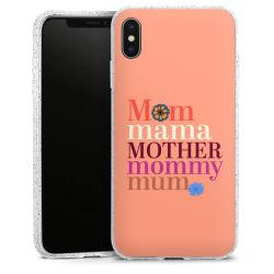 Silikon Glitter Case transparent-silber