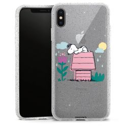 Silikon Glitter Case transparent-silber