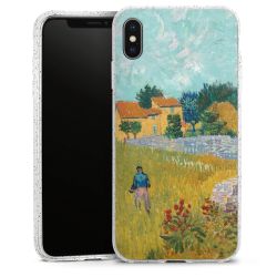 Silikon Glitter Case transparent-silber