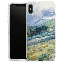 Silikon Glitter Case transparent-silber