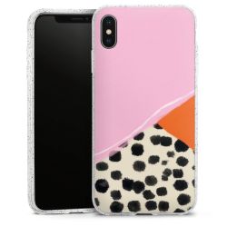 Silikon Glitter Case transparent-silber