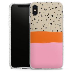 Silikon Glitter Case transparent-silber