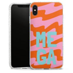 Silikon Glitter Case transparent-silber