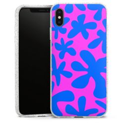 Silikon Glitter Case transparent-silber