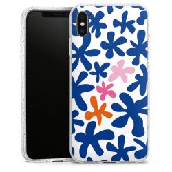 Silikon Glitter Case transparent-silber