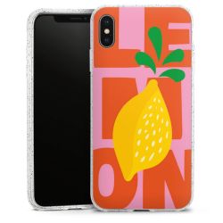 Silikon Glitter Case transparent-silber