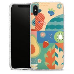 Silikon Glitter Case transparent-silber