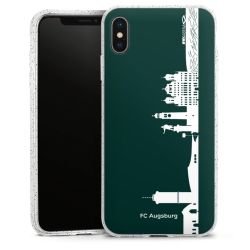 Silikon Glitter Case transparent-silber