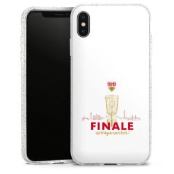 Silikon Glitter Case transparent-silber