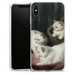 Silikon Glitter Case transparent-silber