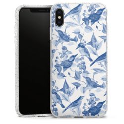 Silikon Glitter Case transparent-silber