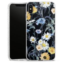 Silikon Glitter Case transparent-silber
