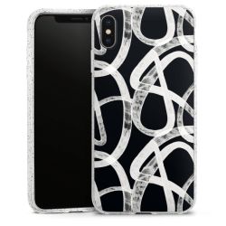 Silikon Glitter Case transparent-silber