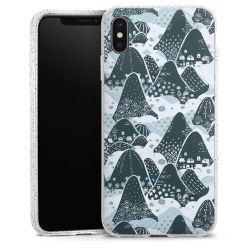 Silikon Glitter Case transparent-silber