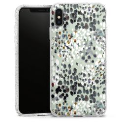 Silikon Glitter Case transparent-silber