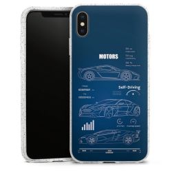 Silikon Glitter Case transparent-silber