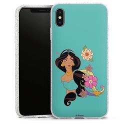 Silikon Glitter Case transparent-silber