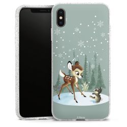 Silikon Glitter Case transparent-silber