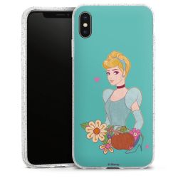 Silikon Glitter Case transparent-silber