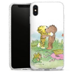 Silikon Glitter Case transparent-silber