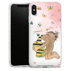 Silikon Glitter Case transparent-silber